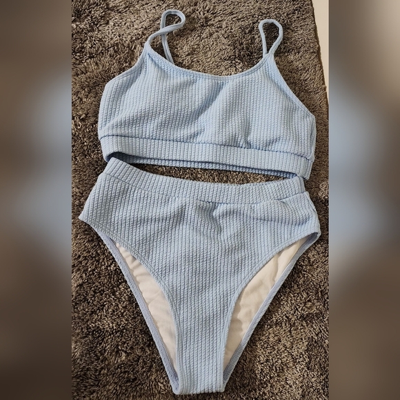 LILOSY 2 piece Bikini High Waisted/ Tummy Control /Ribbed/ Brazilian - Picture 4 of 12